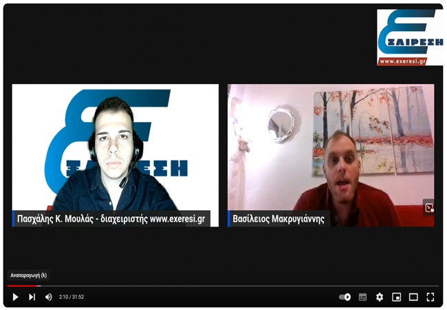 Εξαίρεση Στην Ευρώπη #7 – καλεσμένος ο υπ. ευρωβουλευτής του κόμματος «ΦΩΝΗ ΛΟΓΙΚΗΣ» Βασίλειος&nbsp;Μακρυγιάννης